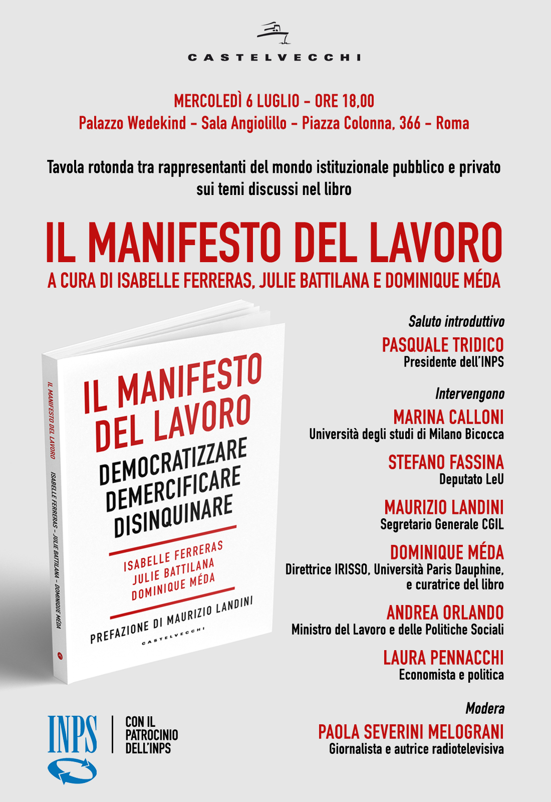 06/07 “Il manifesto del lavoro” a Palazzo Wedekind – Roma